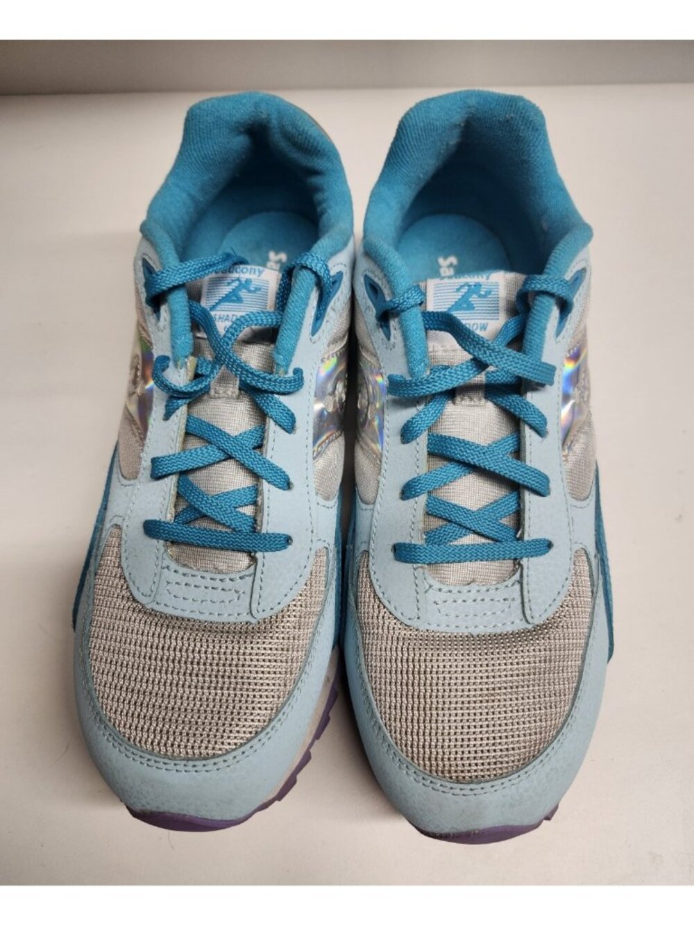Saucony Shadow 6000 Big Kids 6.5 Women's 8.5 Turquoise Blue - Picture 4 of 8